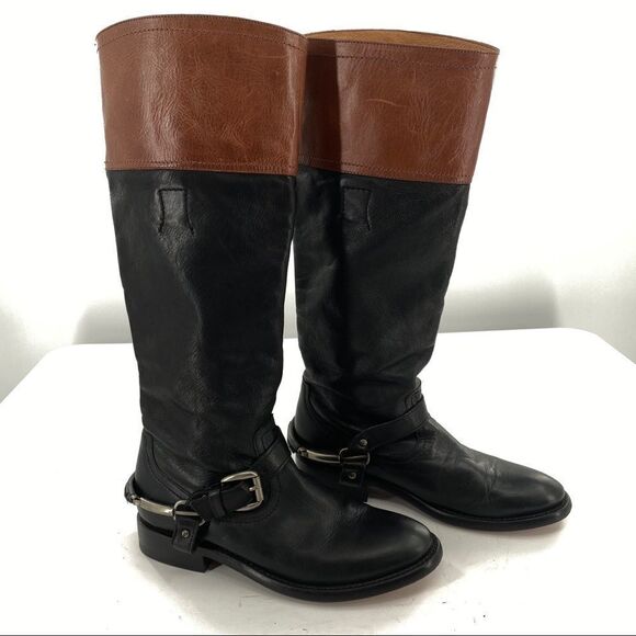 TRASK Leather Harness Riding Boots - Picture 3 of 15